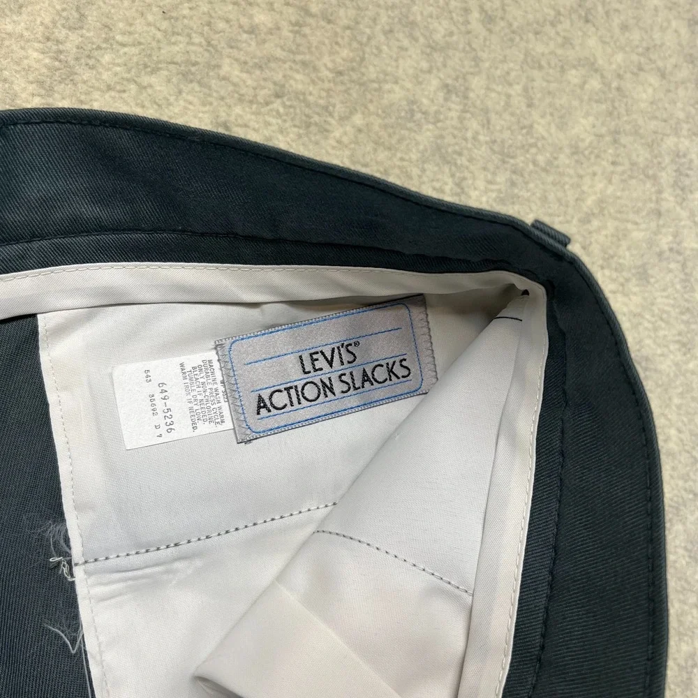 NWT Levi's‎ Mens Dress Pants Action Slacks Blue Dura Prest Flat Front USA 36x31